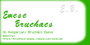 emese bruchacs business card