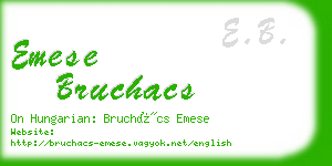 emese bruchacs business card